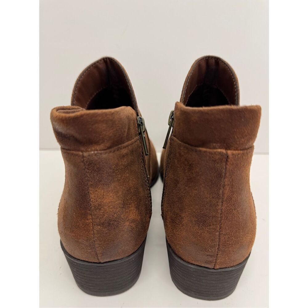 Sun‎ + Stone Ankle Boots Size 6 Brown Double Zip Almond Toe Cushioned NEW - Picture 5 of 8